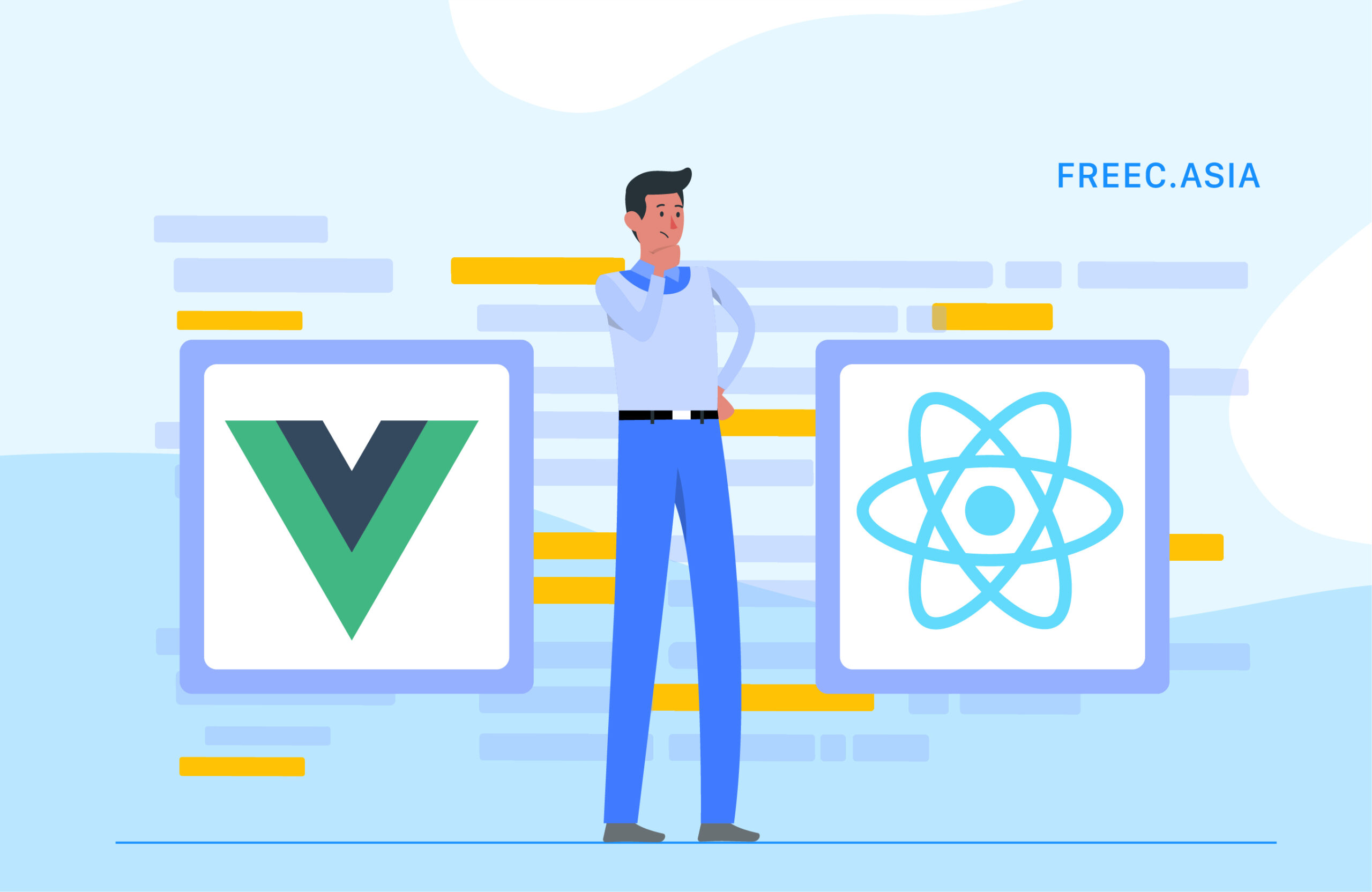 phân biệt React.js và Vue.js