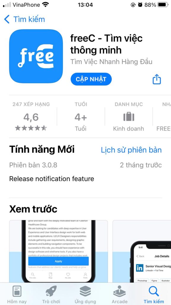 app tìm việc freec