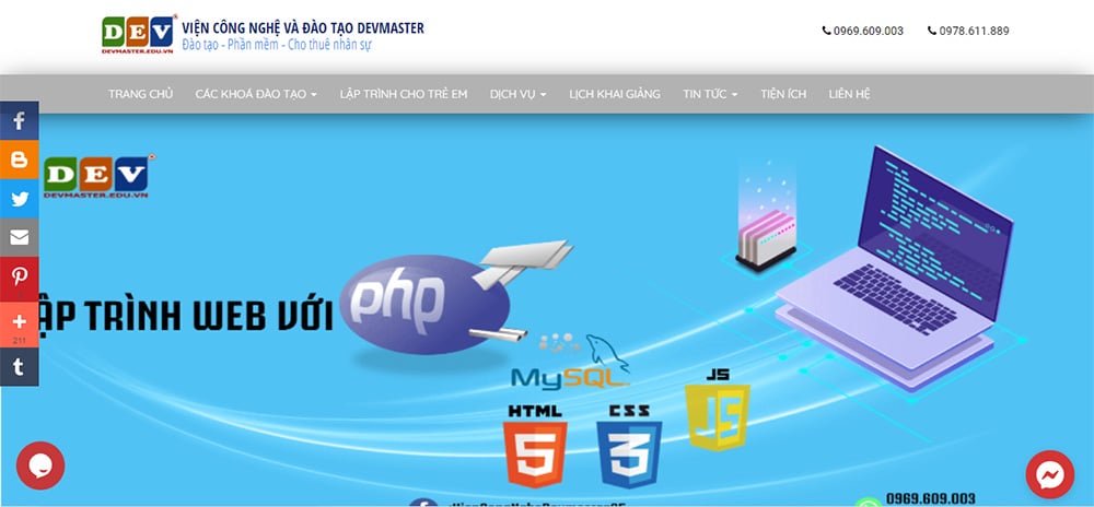 Devmaster có khóa học PHP tại Hà Nội