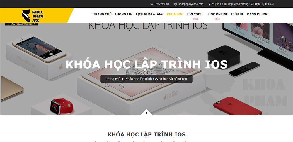 Khóa học lập trình iOS từ cơ bản đến nâng cao - Khoa Pham