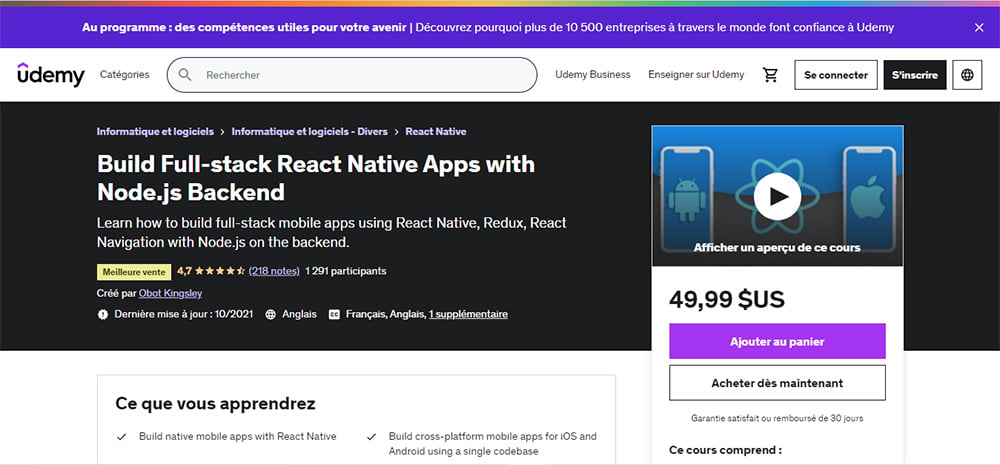 Build Full-stack React Native Apps with Express.js Backend