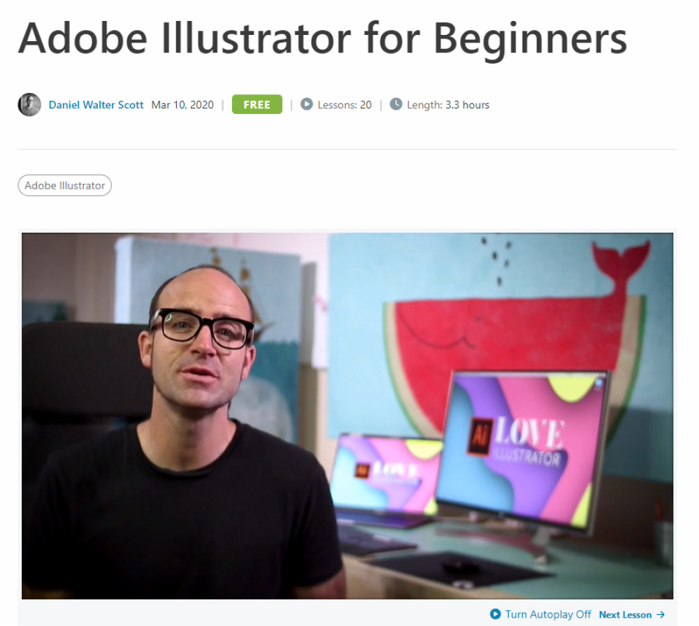 khóa học thiết kế free Adobe Illustrator for Beginners - Envato Tuts