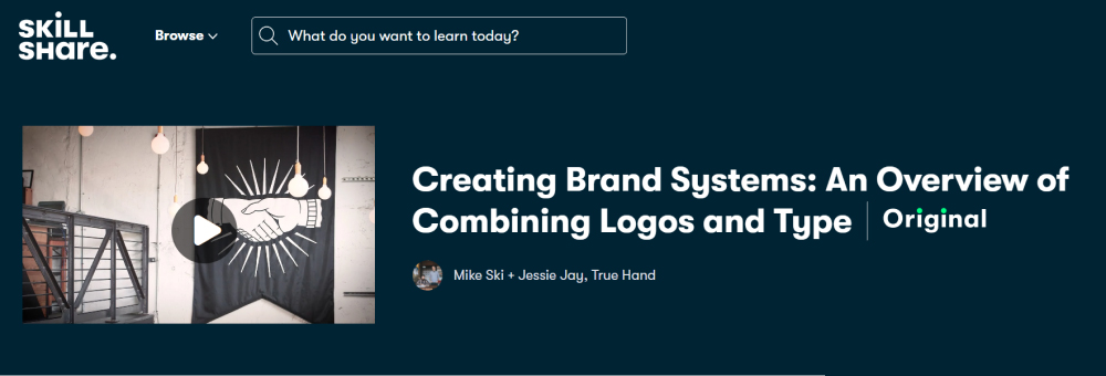 khóa học Creating Brand Systems: An Overview of Combining Logos and Type -  Skillshare