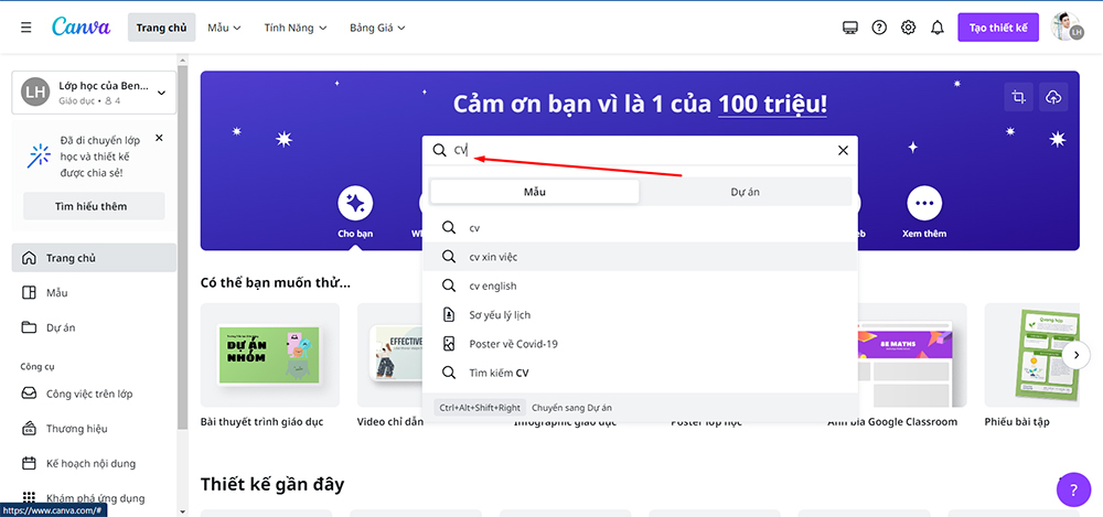 cách tạo CV trên Canva