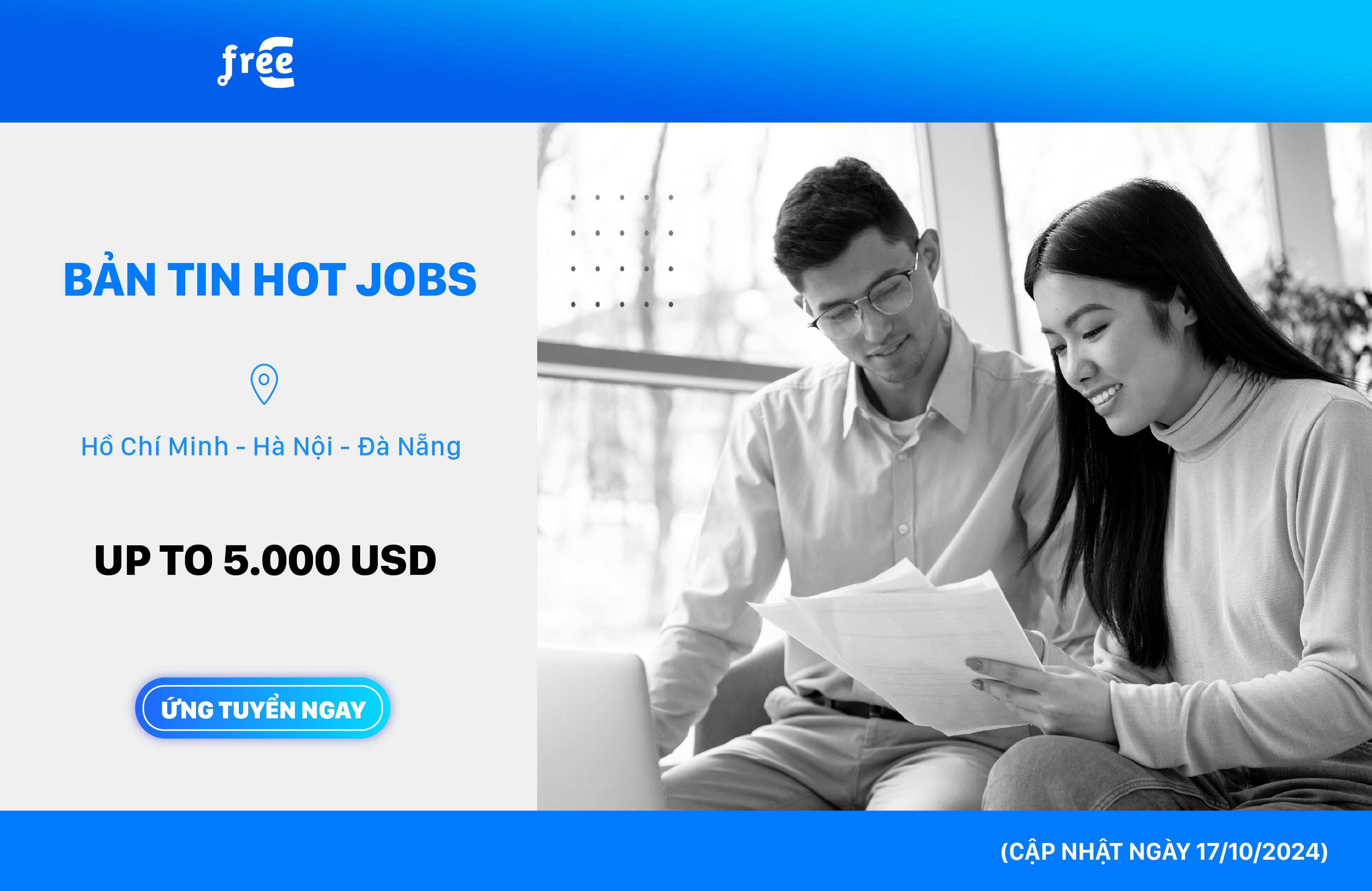 "Cơn lốc" Hot Jobs chất lượng từ freeC