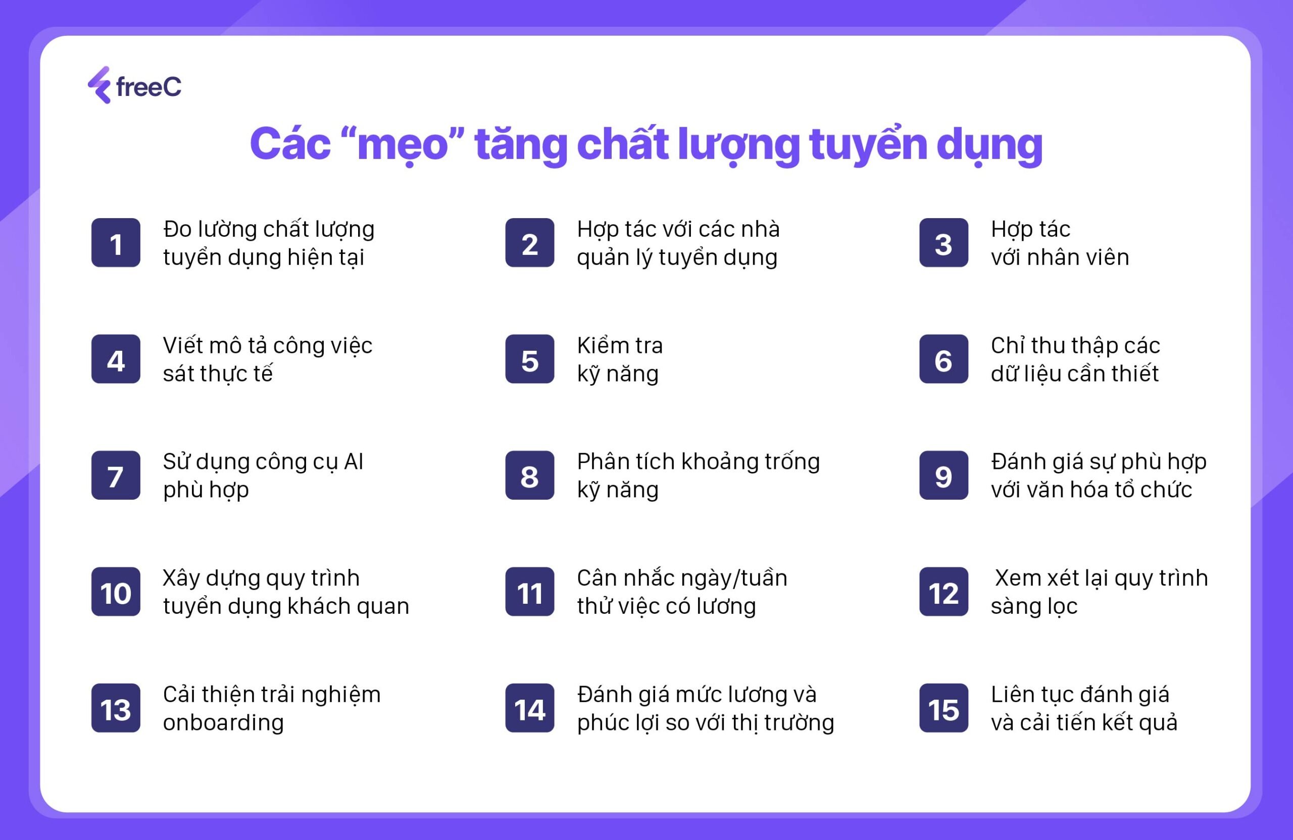 Các mẹo nâng cao chất lượng tuyển dụng