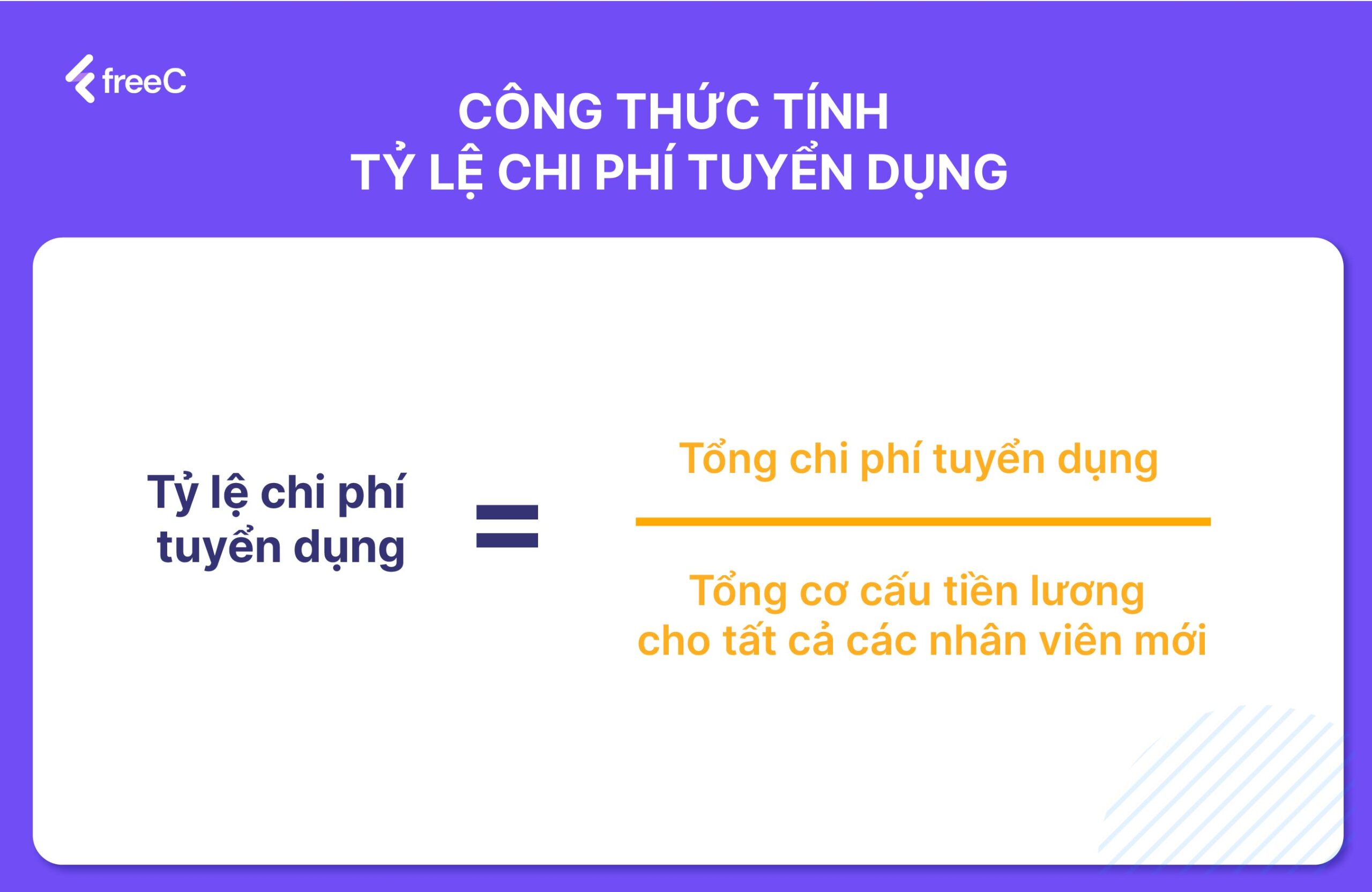 Công thức tính tỷ lệ chi phí tuyển dụng