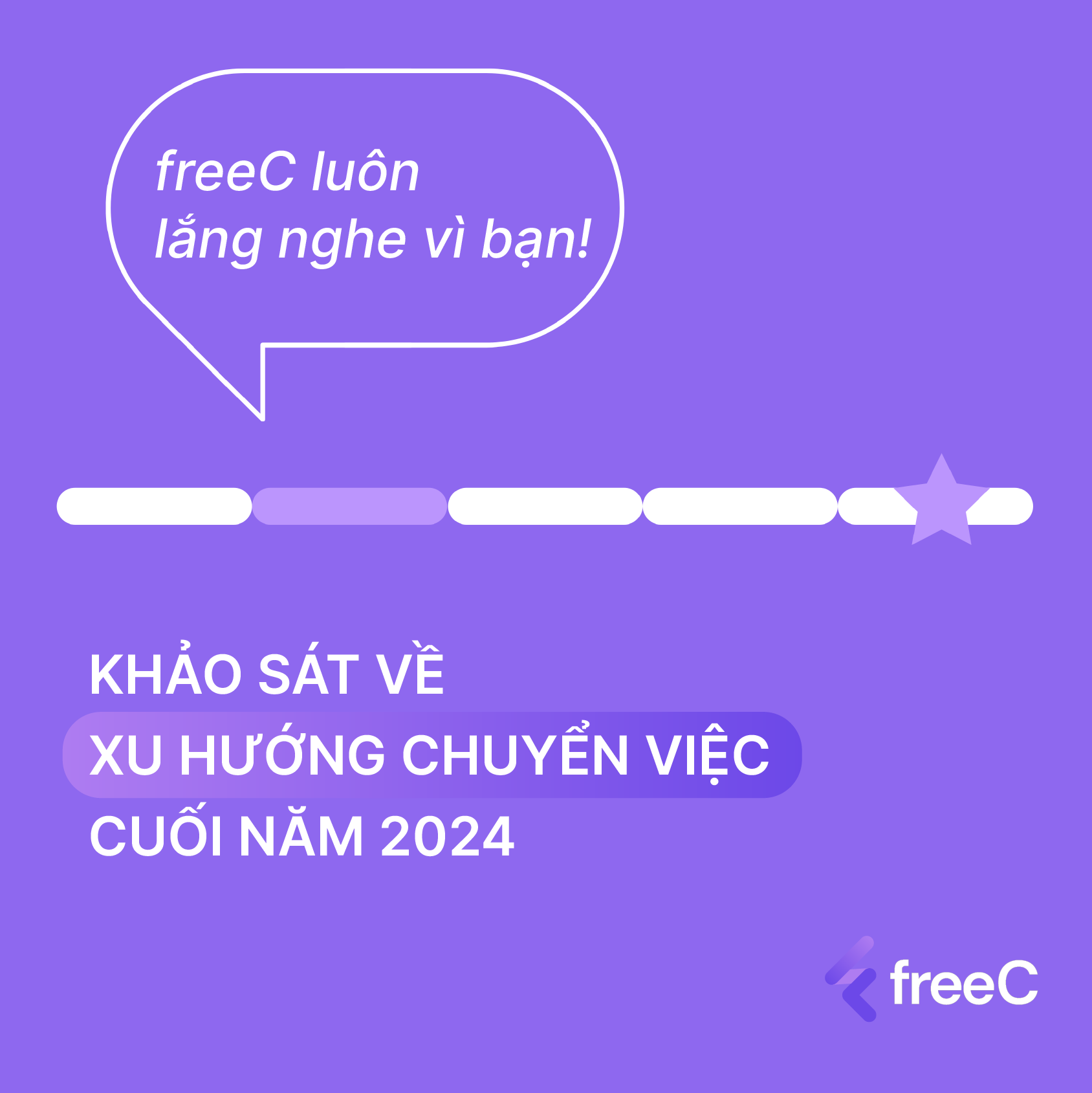 Khảo sát xu hướng chuyển việc cuối năm 2024 - freeC Asia