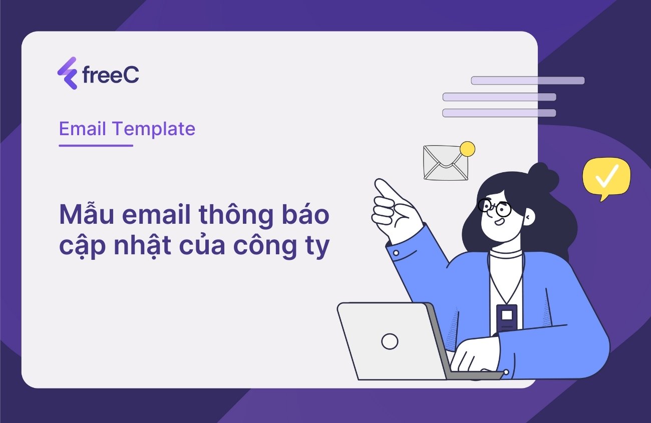 Mẫu email thông báo cập nhật của công ty